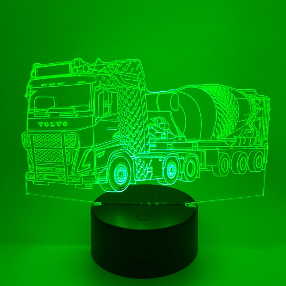 Merkloos 3D LED LAMP - BETONWAGEN - Ontwerp-zelf.nl