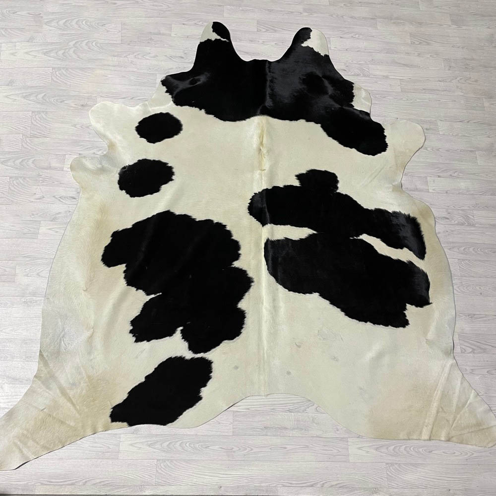 Lederstore Koeienhuid zwart creme 245x225cm