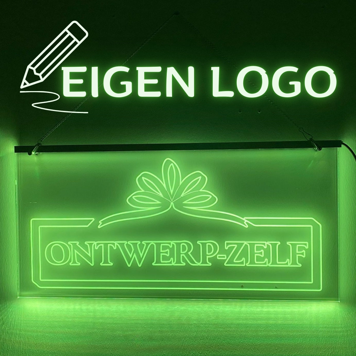 Merkloos 3D LED LAMP - Uw Eigen Logo - Ontwerp-zelf.nl