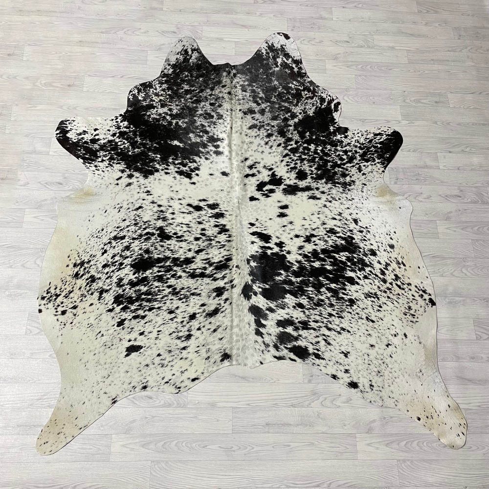 Lederstore Koeienhuid zwart wit creme 210x180cm
