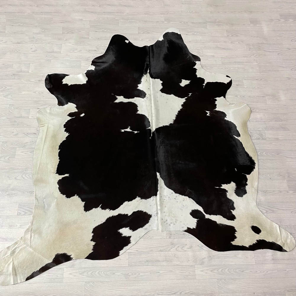 Lederstore Koeienhuid zwart bruin creme 245x235cm