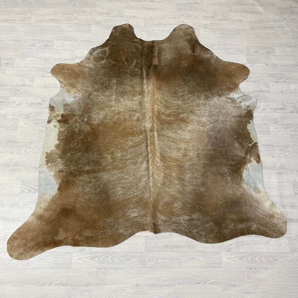 Lederstore Koeienhuid bruin beige wit brindle 200x190cm M/L