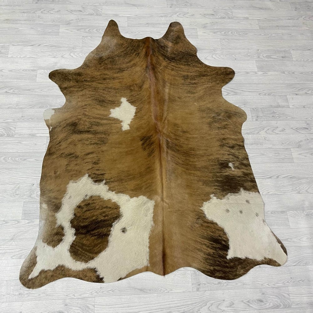 Lederstore Koeienhuid bruin zwart wit brindle 180x140cm S