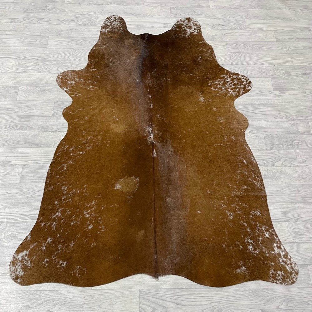 Lederstore Koeienhuid bruin wit 170x130cm S