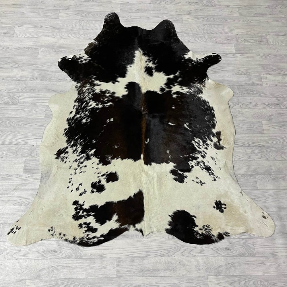 Lederstore Koeienhuid bruin zwart wit 180x155cm S