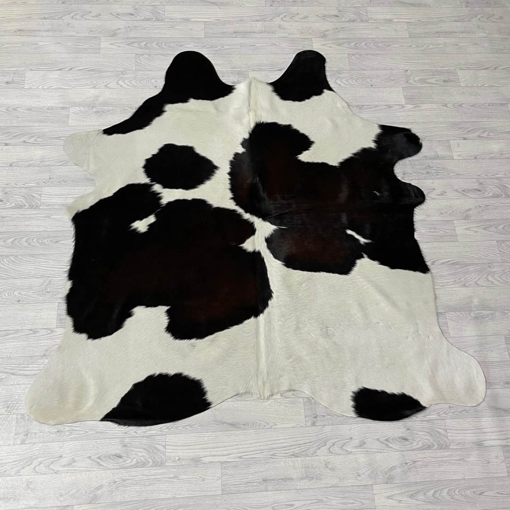 Lederstore Koeienhuid bruin zwart wit 170x165cm S