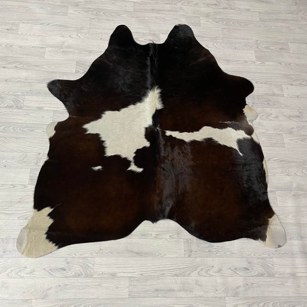 Lederstore Koeienhuid bruin zwart wit 165x150cm S