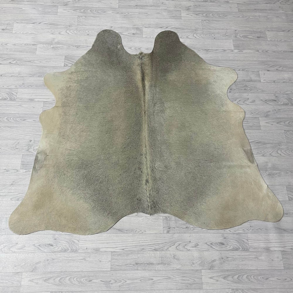 Lederstore Koeienhuid grijs creme 155x165cm XS