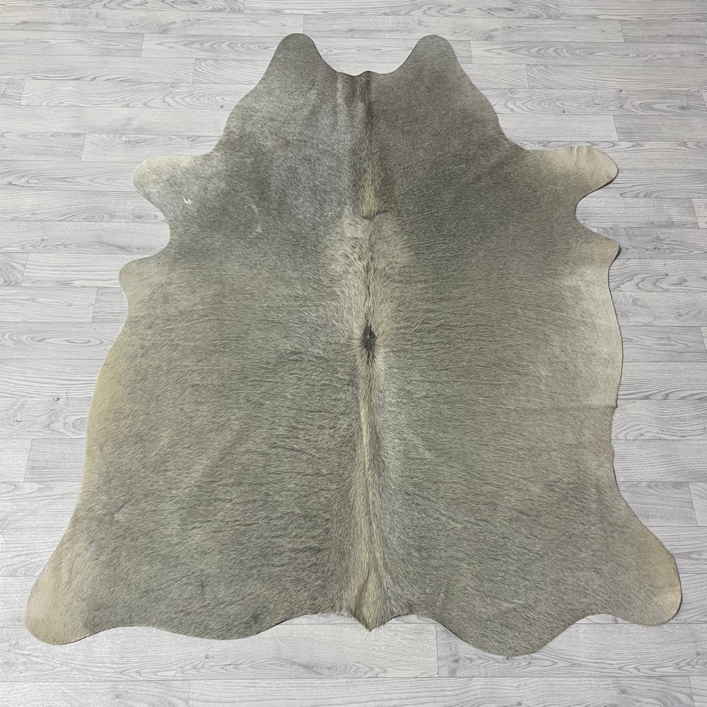Lederstore Koeienhuid grijs creme 175x135cm S