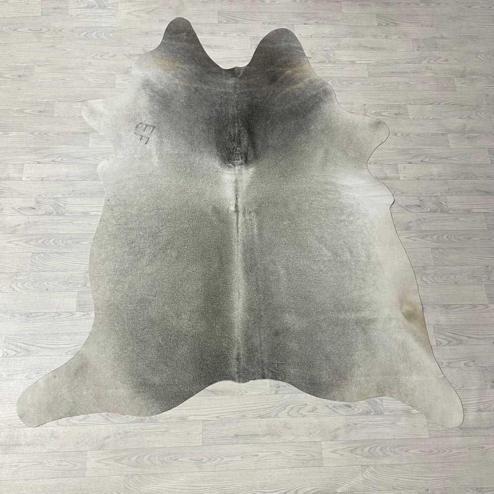 Lederstore Koeienhuid grijs beige wit 235x195cm M/L