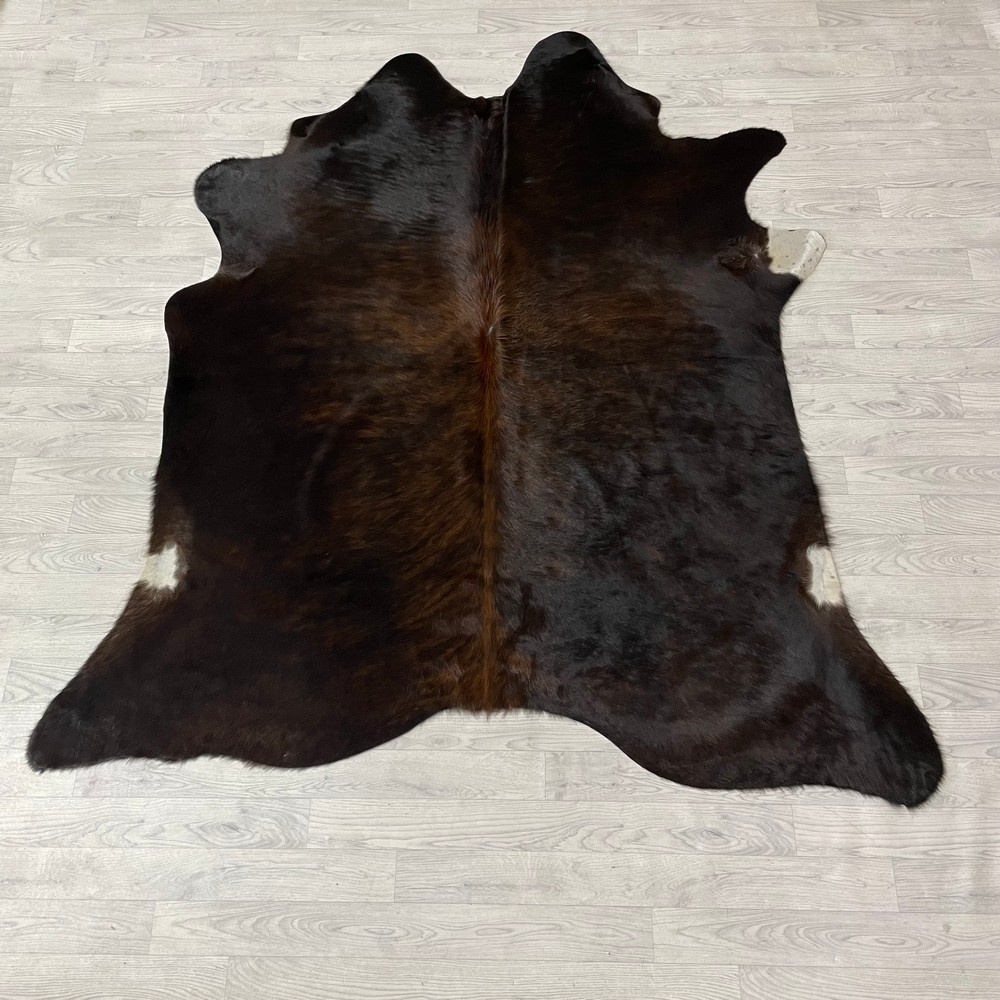 Lederstore Koeienhuid bruin zwart wit 215x195cm M/L