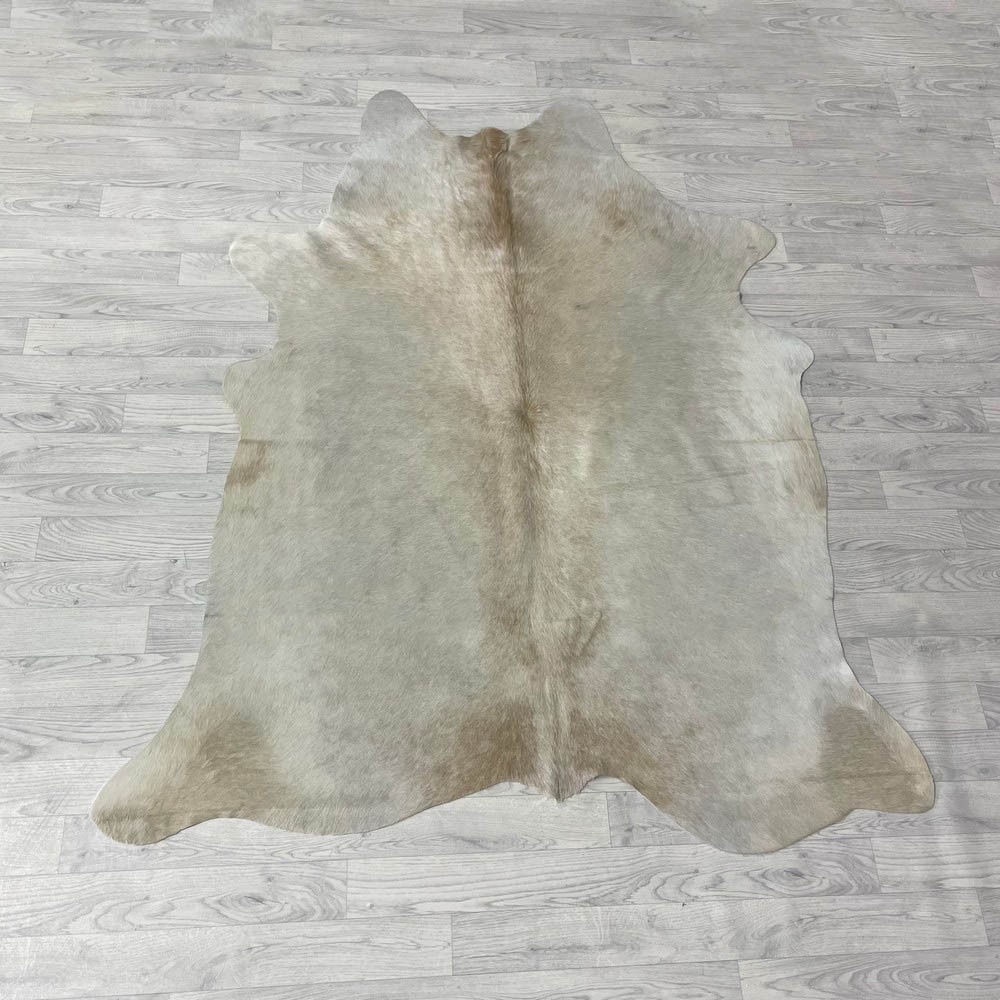 Lederstore Koeienhuid beige wit 195x160cm S