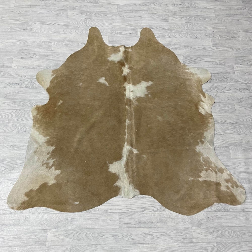 Lederstore Koeienhuid beige wit 170x170xm S