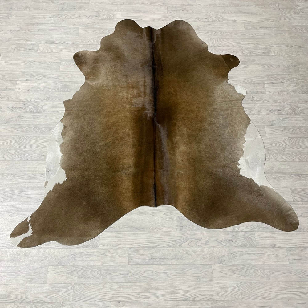 Lederstore Koeienhuid bruin zwart wit taupe 195x185cm S