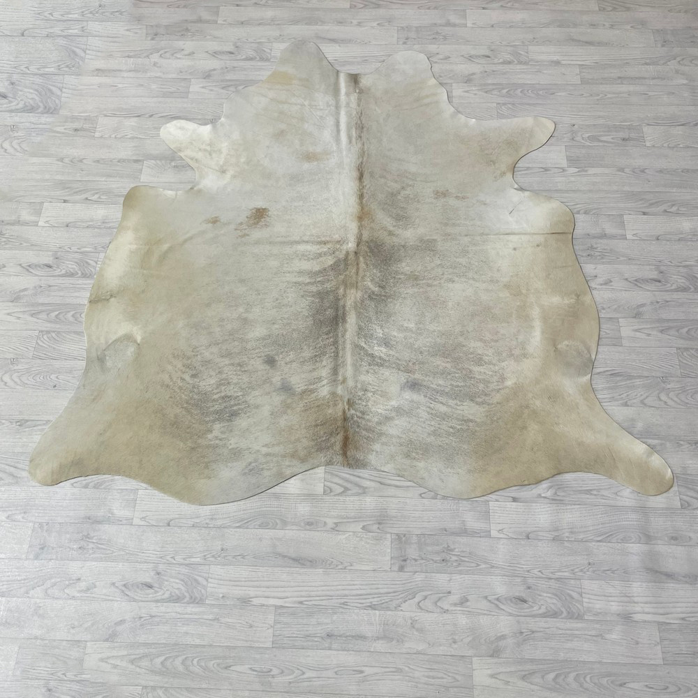 Lederstore Koeienhuid creme bruin grijs 185x185cm S