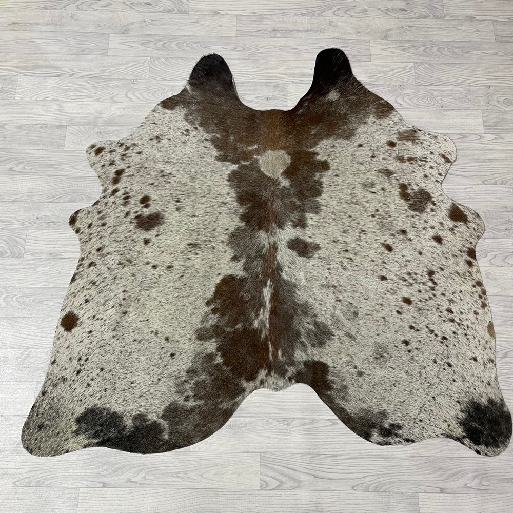 Lederstore Koeienhuid bruin wit creme SP 145x150cm XS