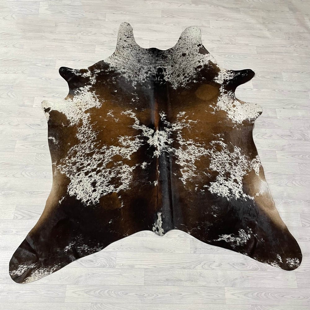 Lederstore Koeienhuid bruin wit SP 220x190cm M/L