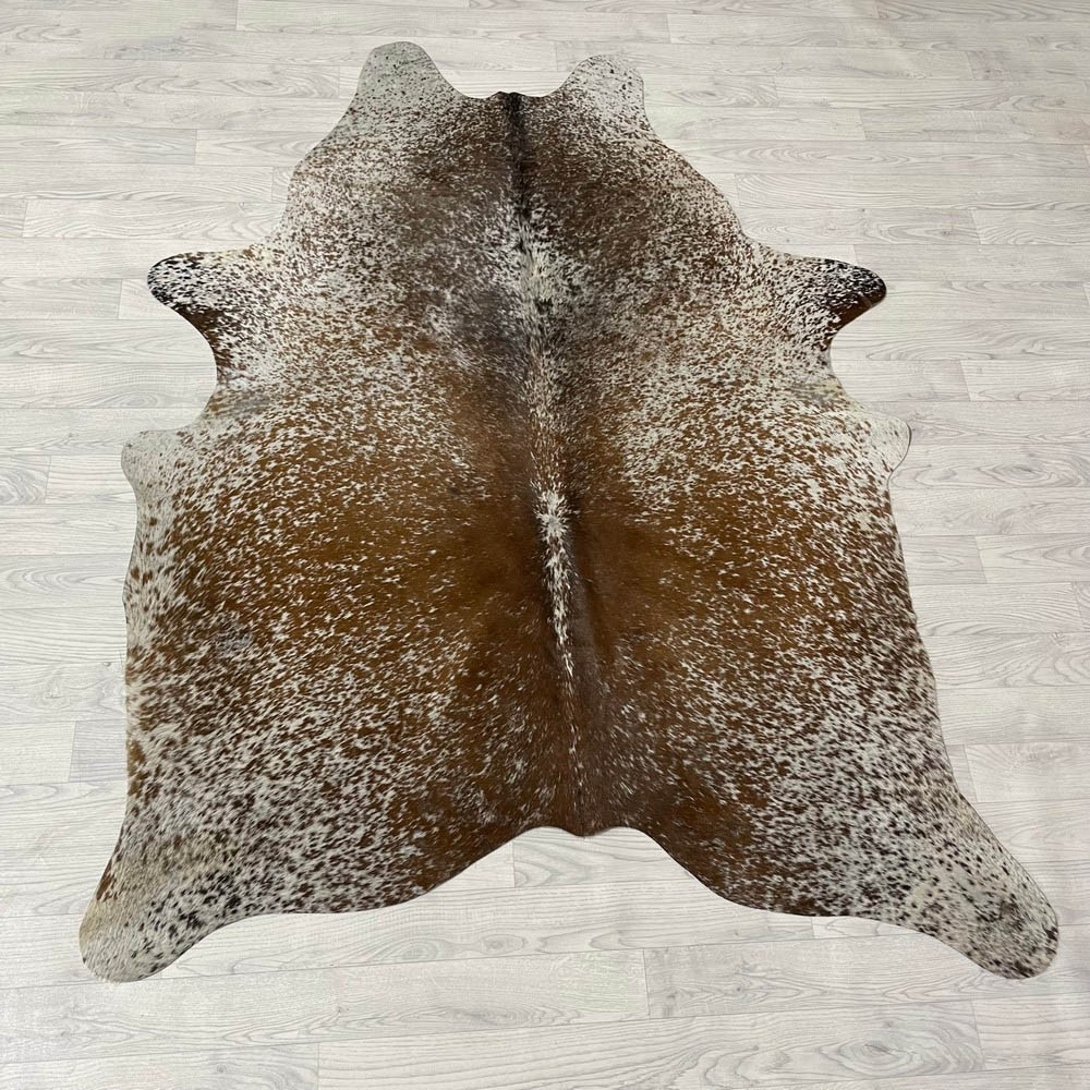 Lederstore Koeienhuid bruin wit SP 195x150cm S