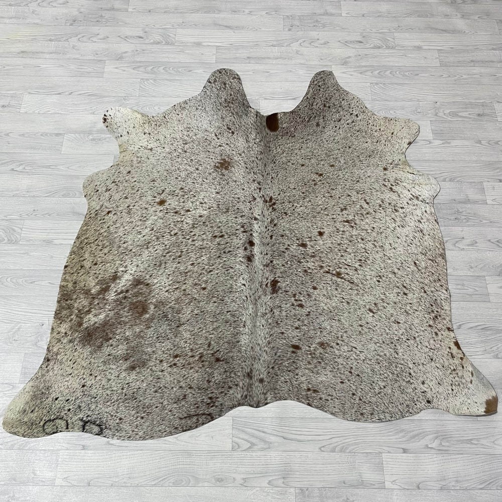 Lederstore Koeienhuid bruin wit creme SP 155x155cm XS