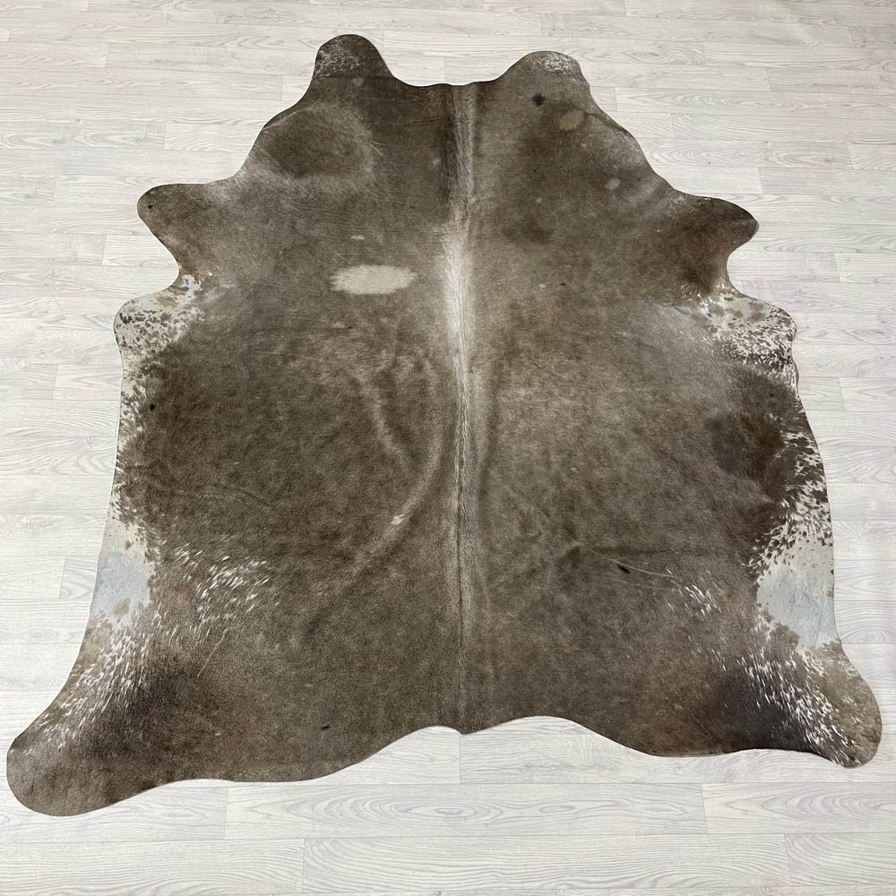 Lederstore Koeienhuid taupe wit 220x185cm M/L