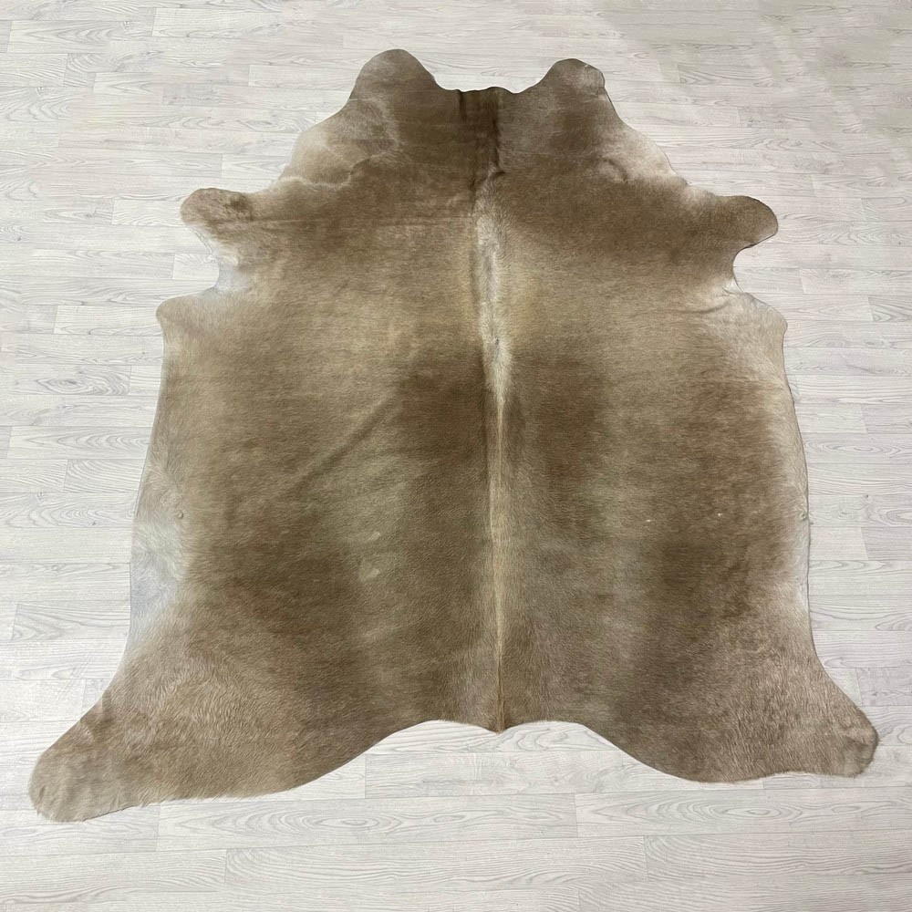 Lederstore Koeienhuid taupe 245x210cm XXL