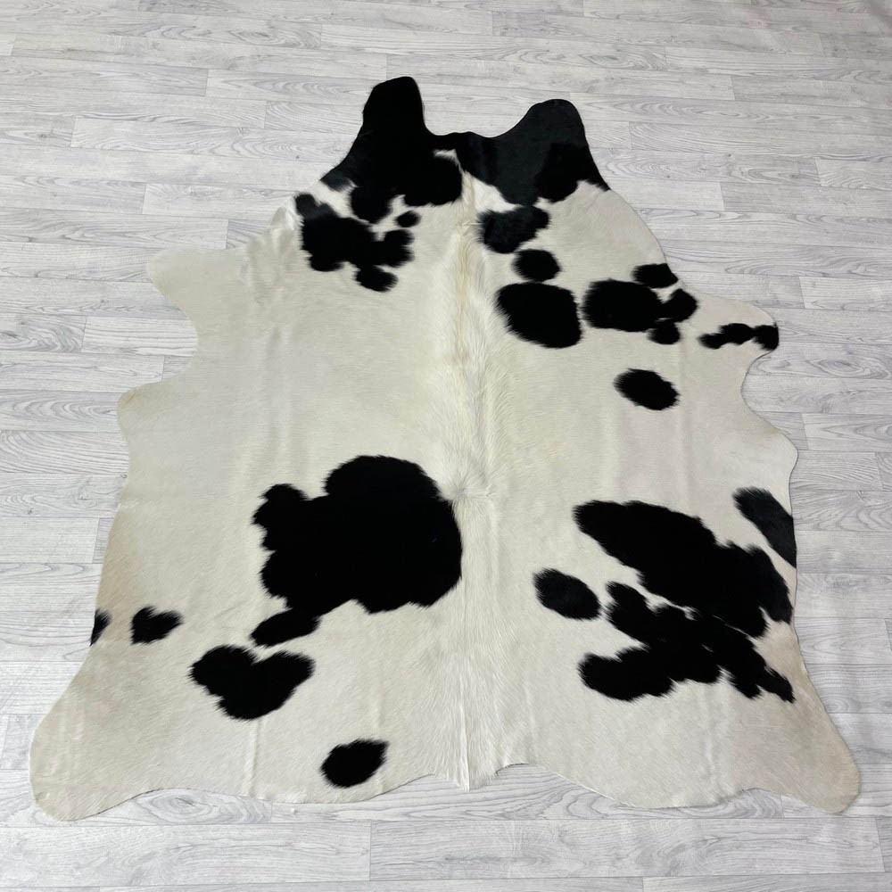 Lederstore Koeienhuid zwart wit 185x160cm S