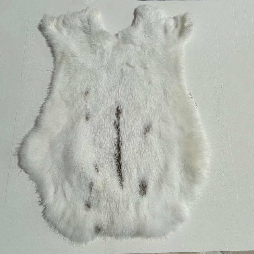 Lederstore Konijnenvacht bruin wit 50x35cm