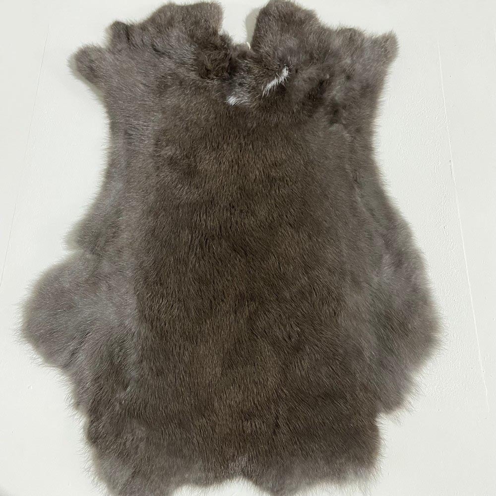 Lederstore Konijnenvacht donker bruin 55x40cm