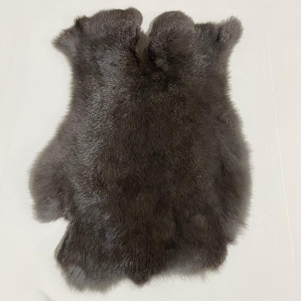 Lederstore Konijnenvacht donker bruin 50x35cm