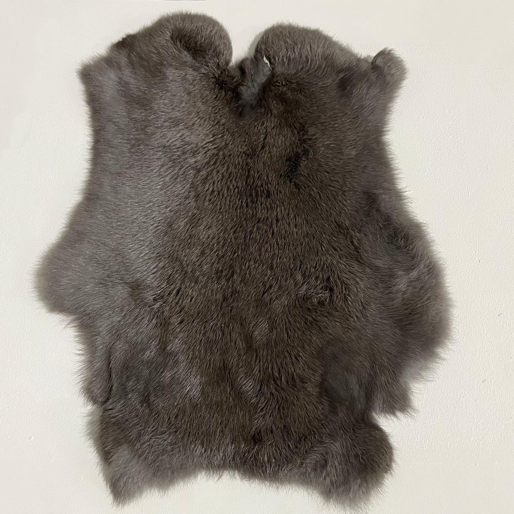 Lederstore Konijnenvacht donker bruin 50x35cm