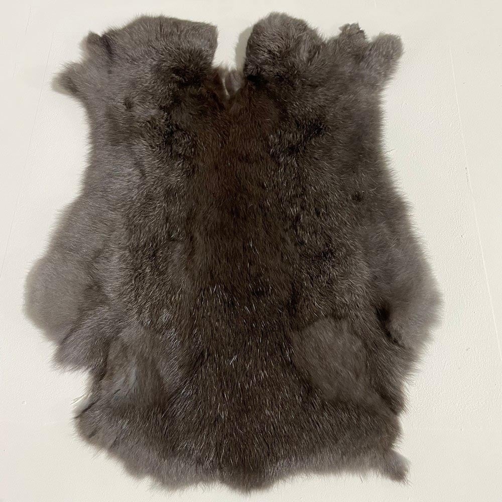 Lederstore Konijnenvacht donker bruin 50x35cm