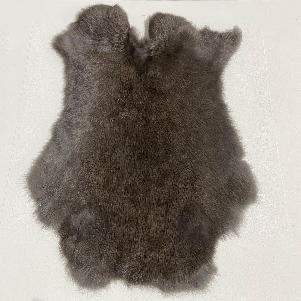 Lederstore Konijnenvacht donker bruin 50x35cm