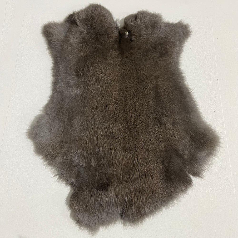 Lederstore Konijnenvacht donker bruin 50x35cm