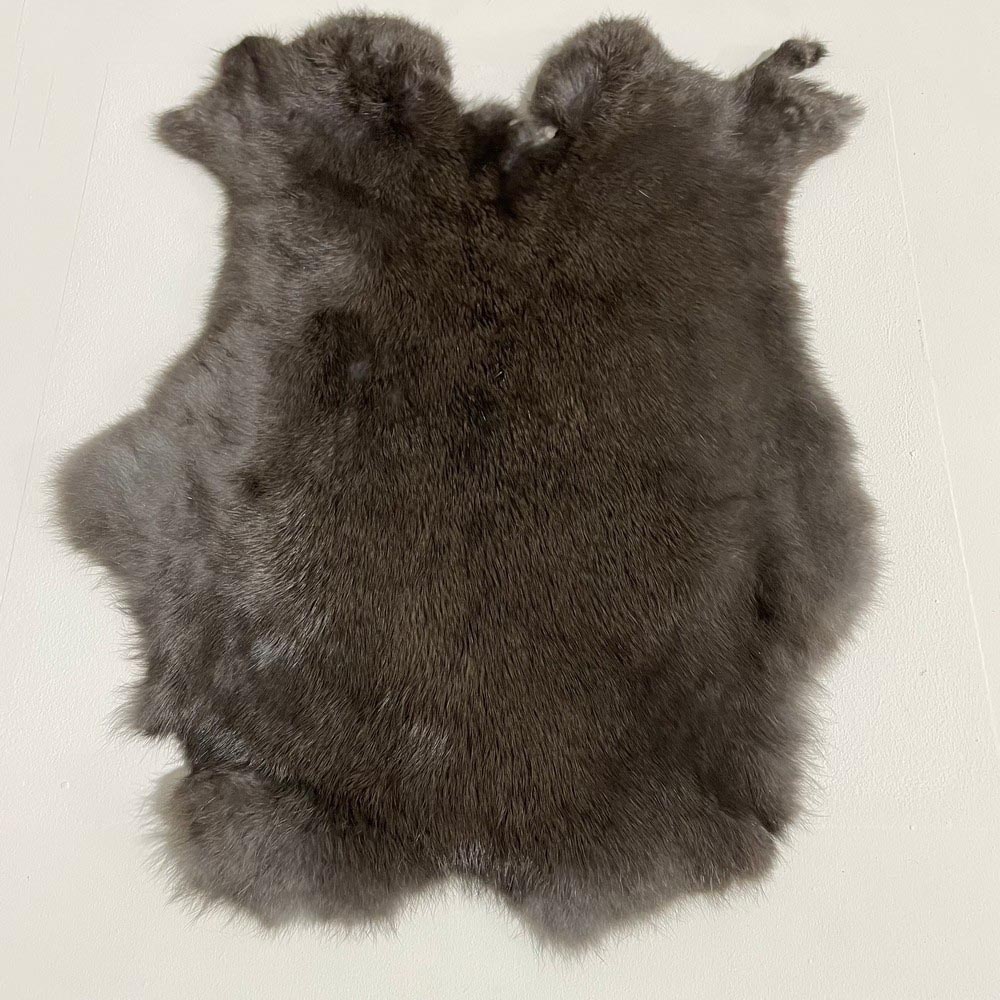 Lederstore Konijnenvacht donker bruin 50x35cm