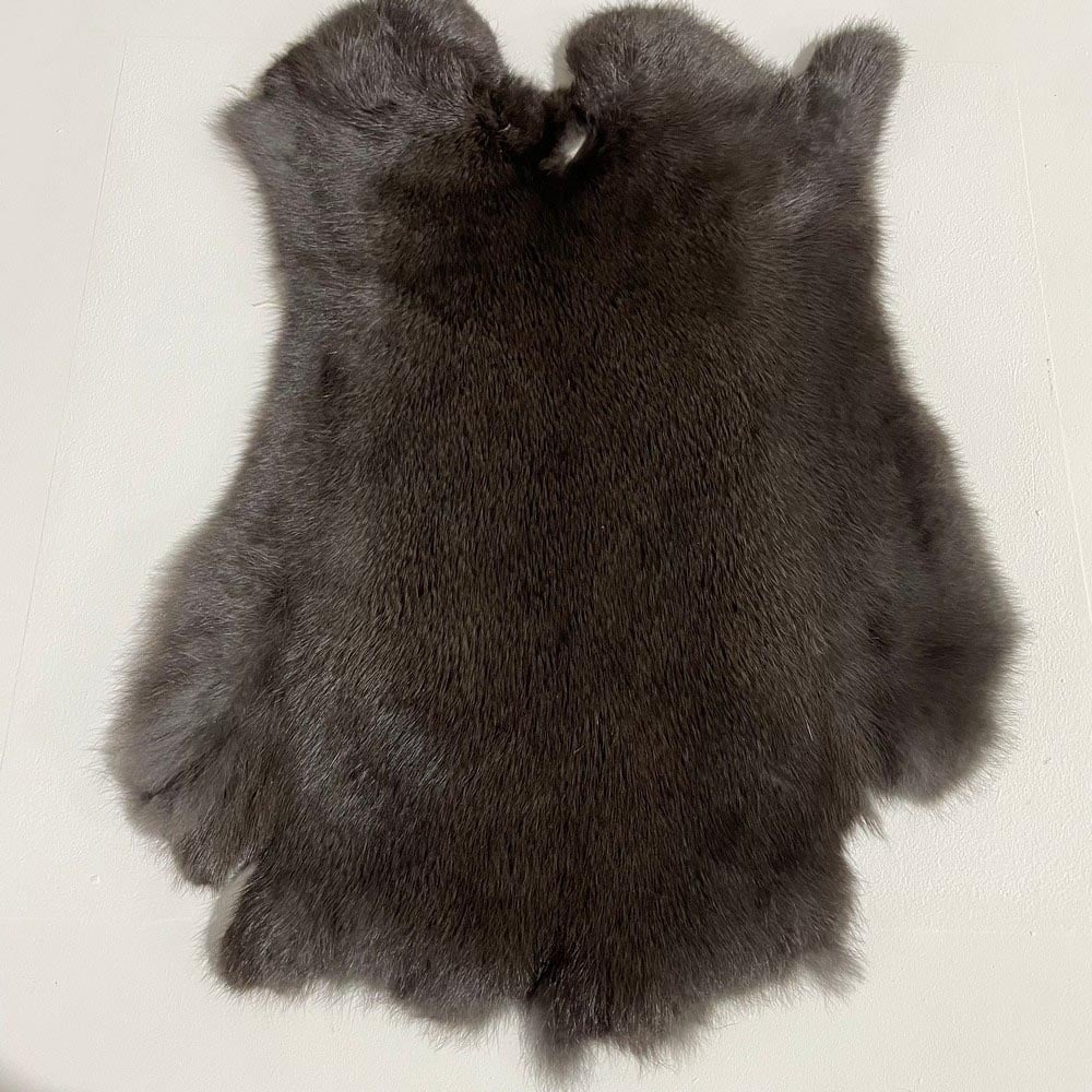 Lederstore Konijnenvacht donker bruin 50x35cm
