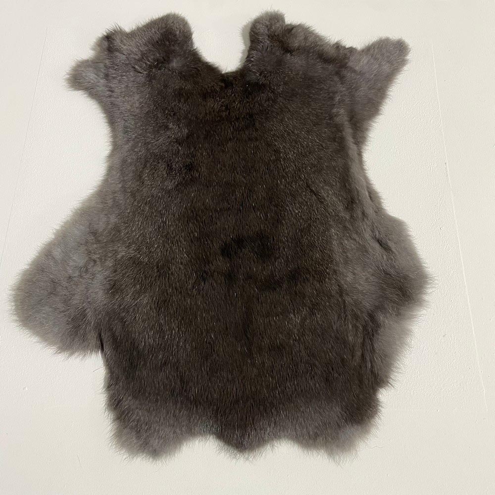 Lederstore Konijnenvacht donker bruin 50x35cm