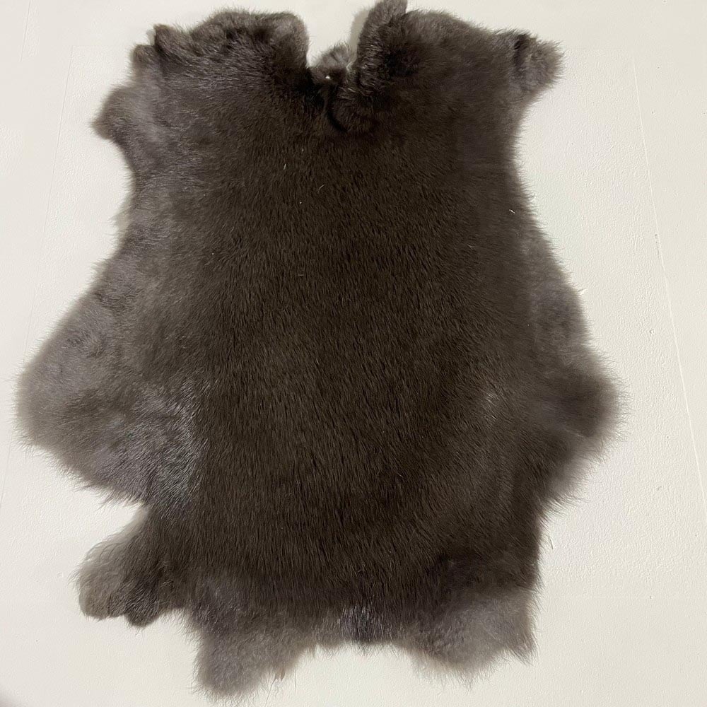Lederstore Konijnenvacht donker bruin 50x40cm