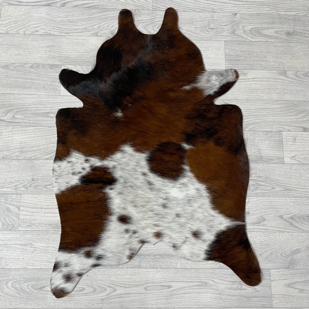 Lederstore Kleine koeienhuid bruin wit zwart (Normandiër) 90x60cm