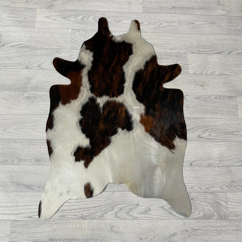 Lederstore Kleine koeienhuid bruin wit zwart (Normandiër) 90x60cm