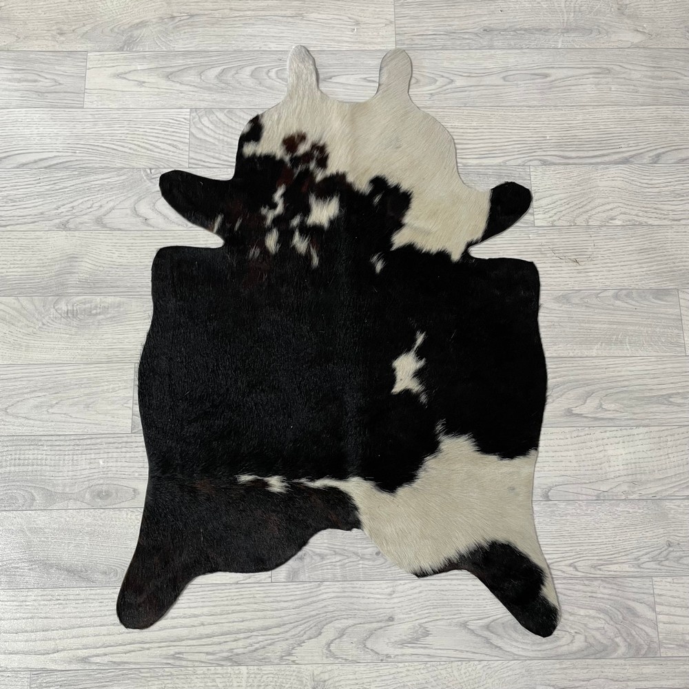 Lederstore Kleine koeienhuid bruin wit zwart (Normandiër) 90x60cm