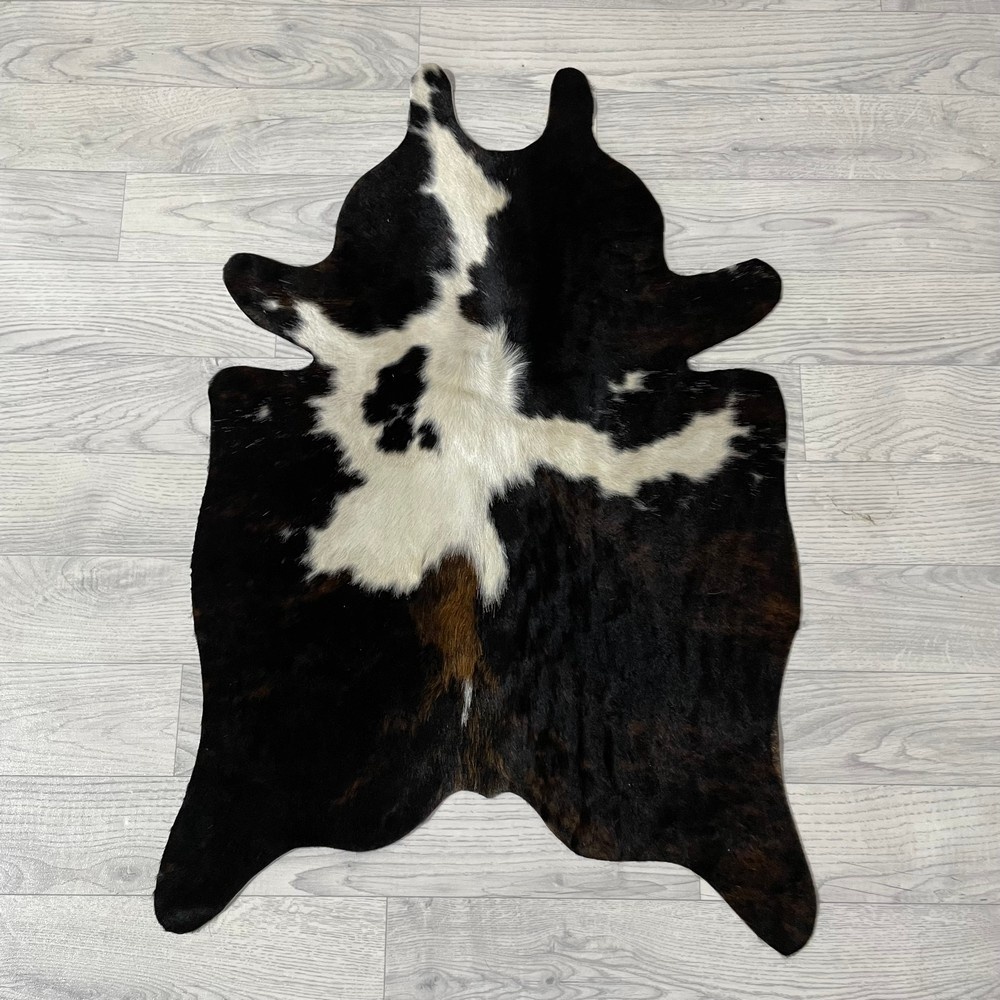Lederstore Kleine koeienhuid bruin wit zwart (Normandiër) 90x60cm