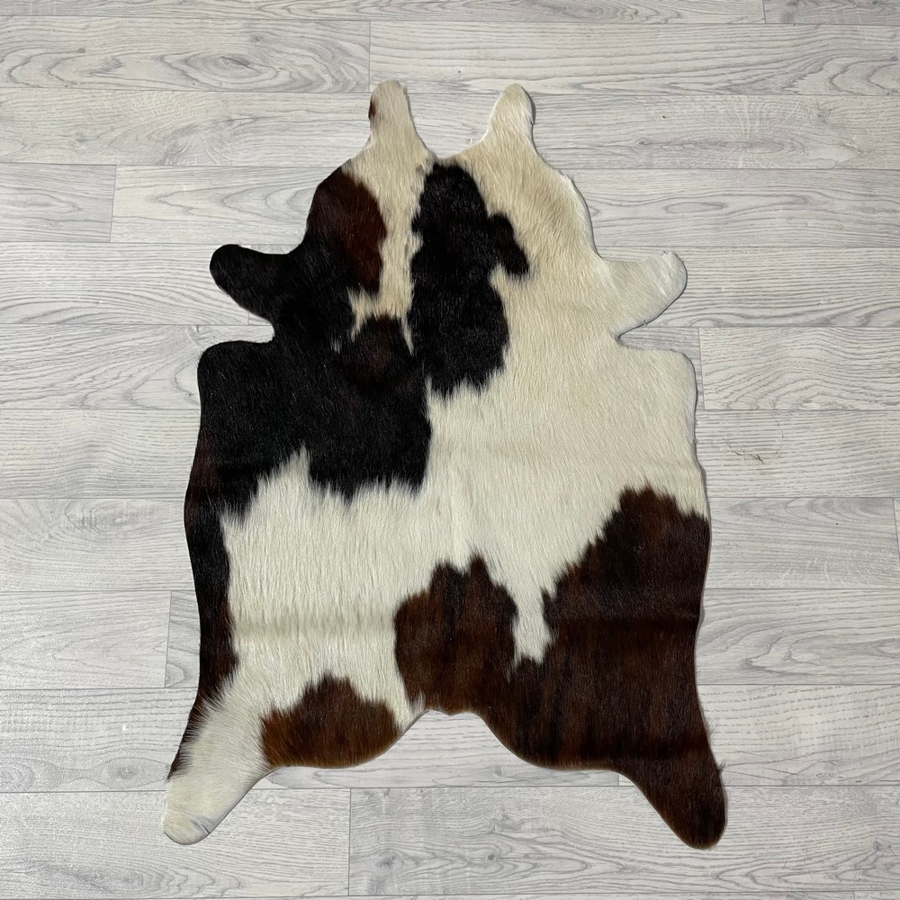 Lederstore Kleine koeienhuid bruin wit zwart (Normandiër) 90x60cm