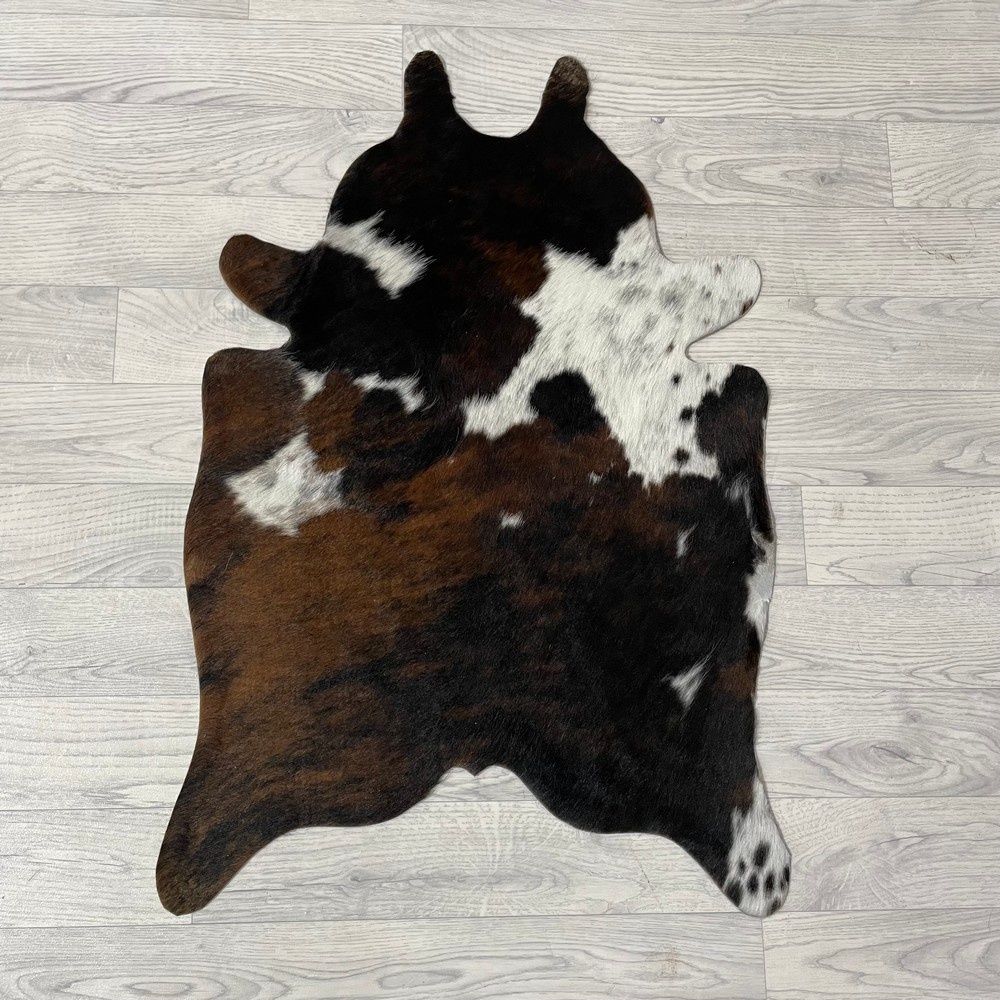 Lederstore Kleine koeienhuid bruin wit zwart (Normandiër) 90x60cm