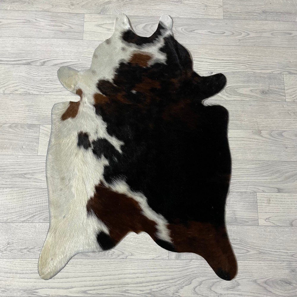 Lederstore Kleine koeienhuid bruin wit zwart (Normandiër) 90x60cm