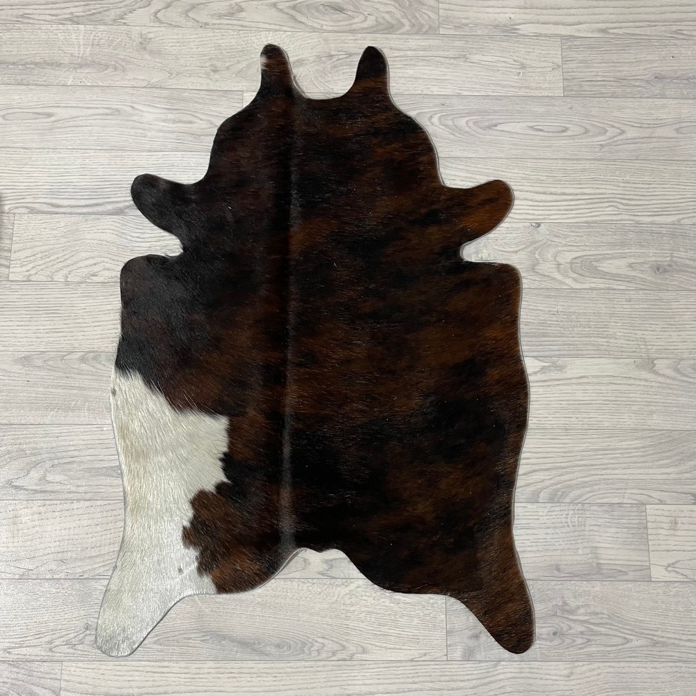 Lederstore Kleine koeienhuid bruin wit zwart (Normandiër) 90x60cm