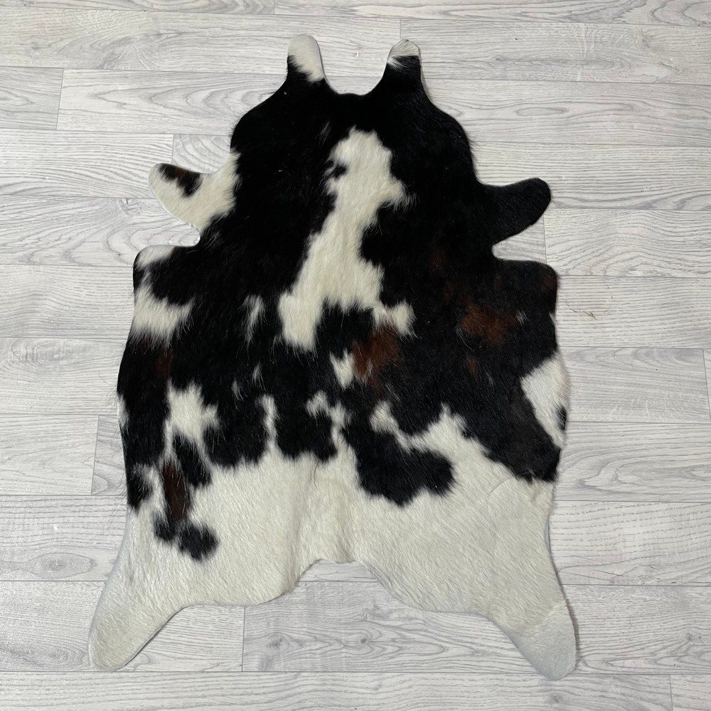 Lederstore Kleine koeienhuid bruin wit zwart (Normandiër) 90x60cm