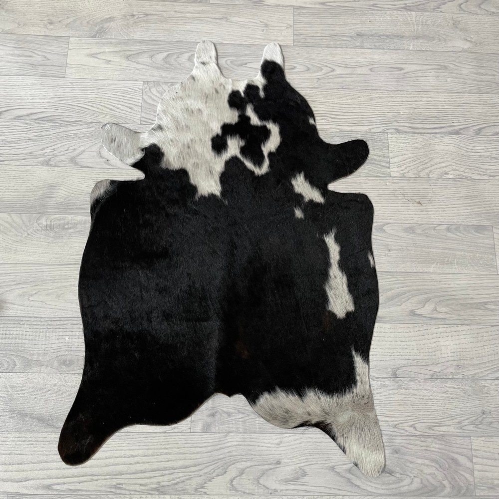 Lederstore Kleine koeienhuid bruin wit zwart (Normandiër) 90x60cm
