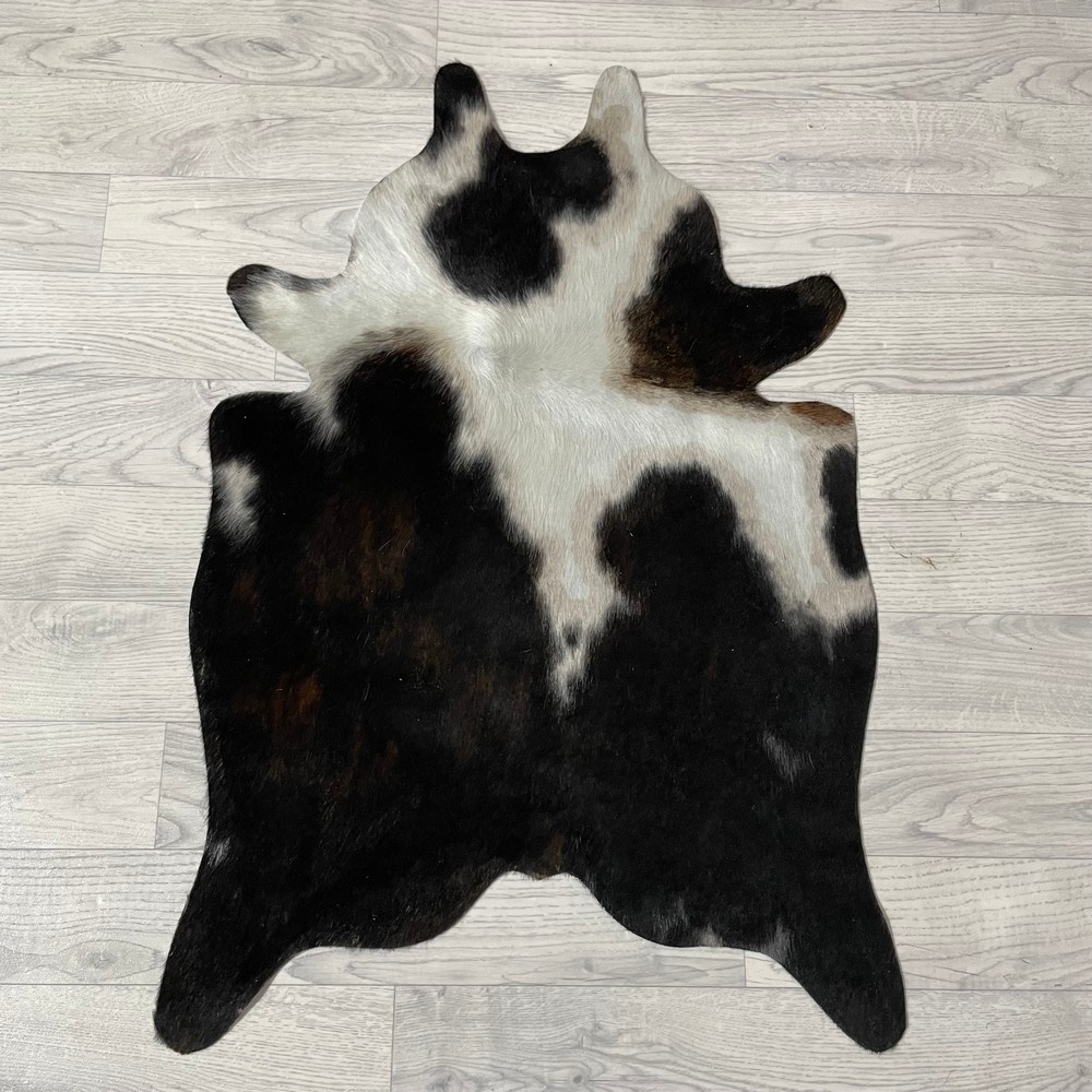 Lederstore Kleine koeienhuid bruin wit zwart (Normandiër) 90x60cm