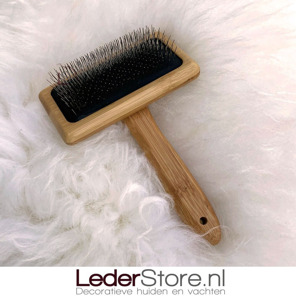 Lederstore Schapenvacht wolkam bamboe 15x10,5cm