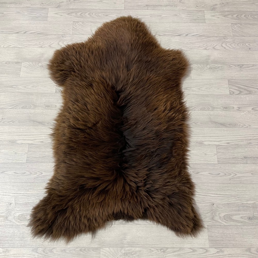 Lederstore Schapenvacht bruin 120x75cm L